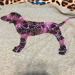 💞NWT! VS PINK Tropical Bling Campus Tee SZ XS💞